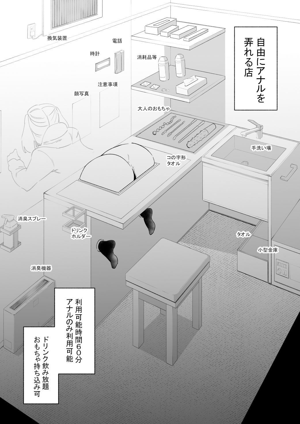 自由にアナルを弄れるお店 画像001