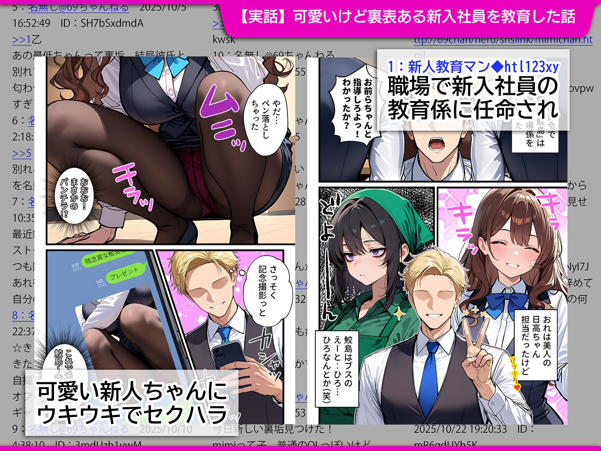 地味でブスだと思ってた新人清掃員の裏垢特定 粘着SEXで彼氏と別れさせた物語 裏ルート 画像001