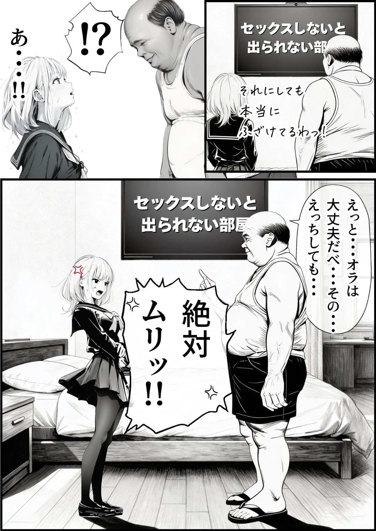 セックスしないと出られない部屋に親友のパパと閉じ込められたんですけど〜!? 画像002