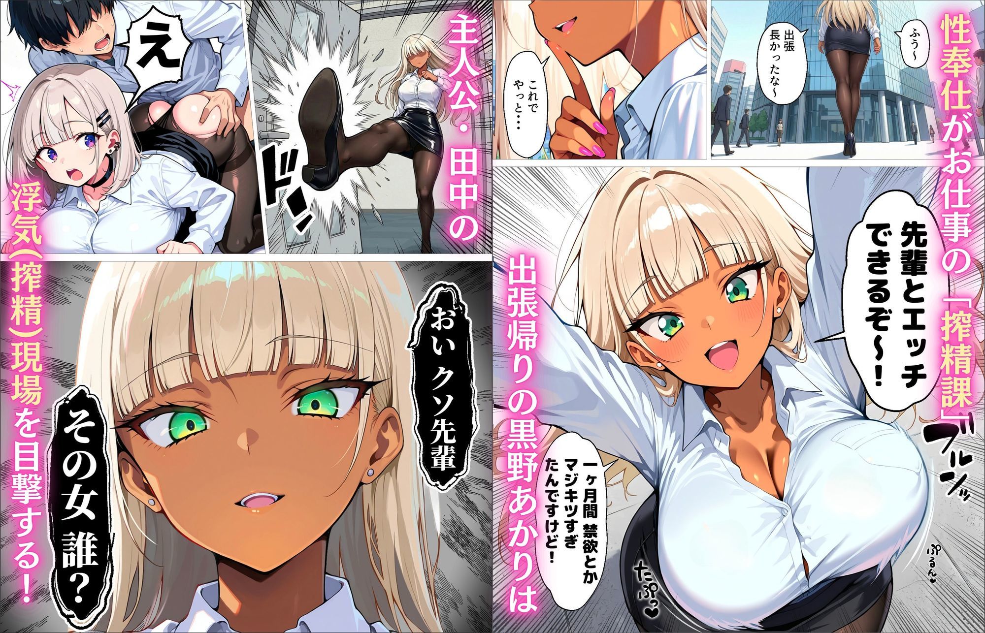 新卒の黒ギャルとダウナーギャルが「2人で」搾精してくれる話 画像001