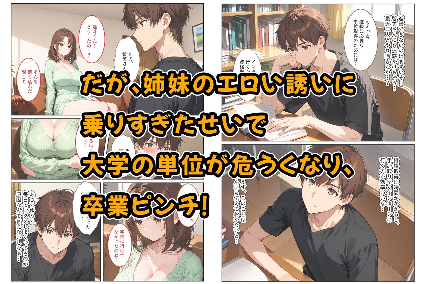養子になったら爆乳義母と双子義妹に誘惑されて中出しセックスしています！〜母娘ハーレム編〜 画像002