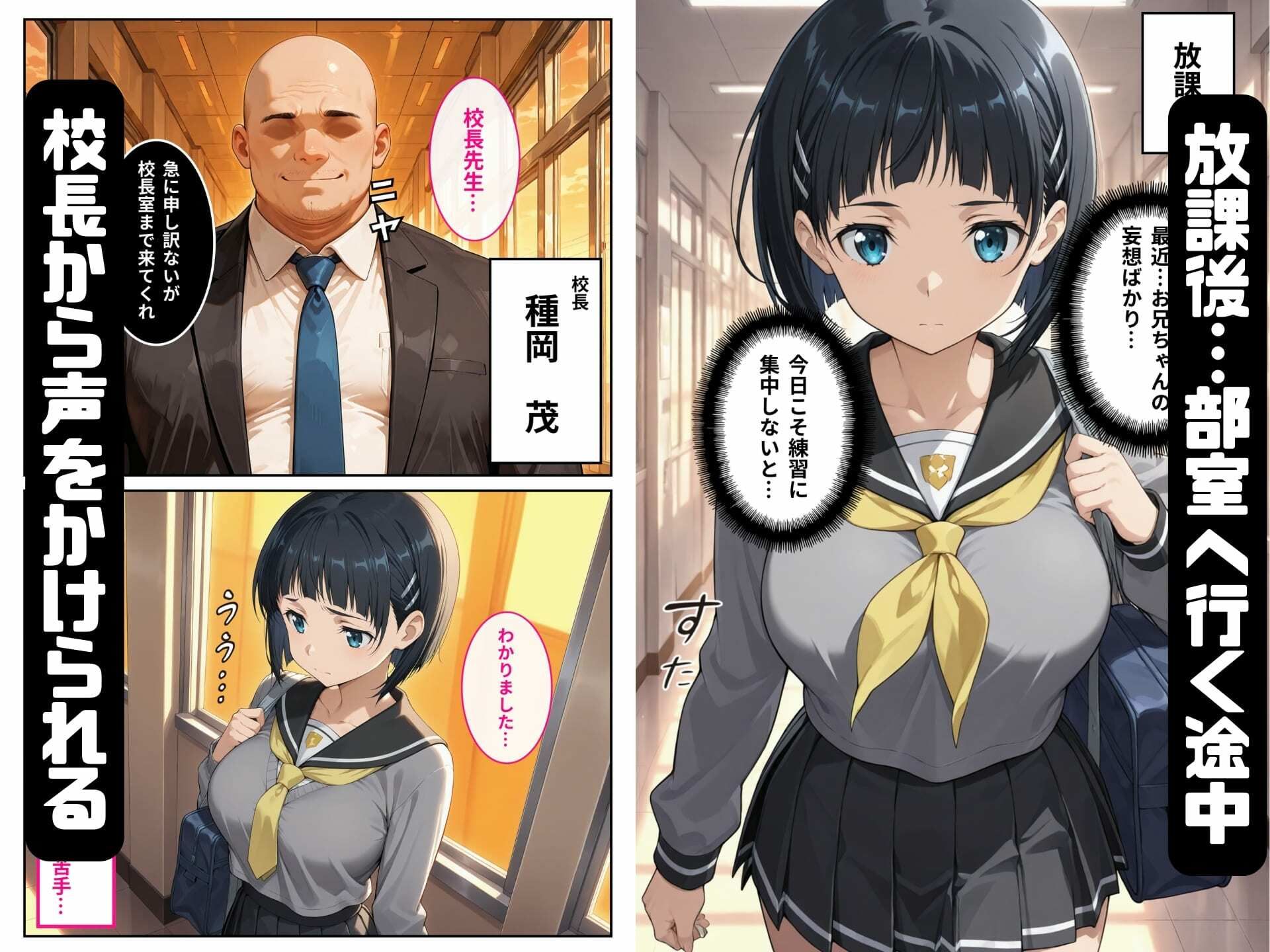 寝取られた直葉-校長のちんぽでメス堕ちする 画像003