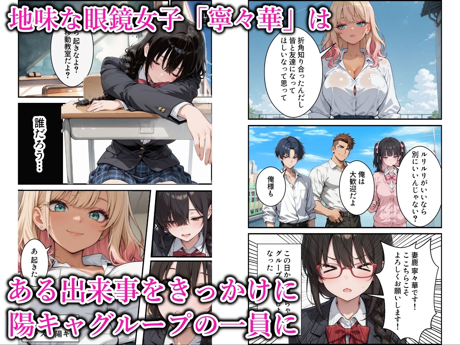 地味な爆乳陰キャがビッチギャルに堕ちる話 画像001